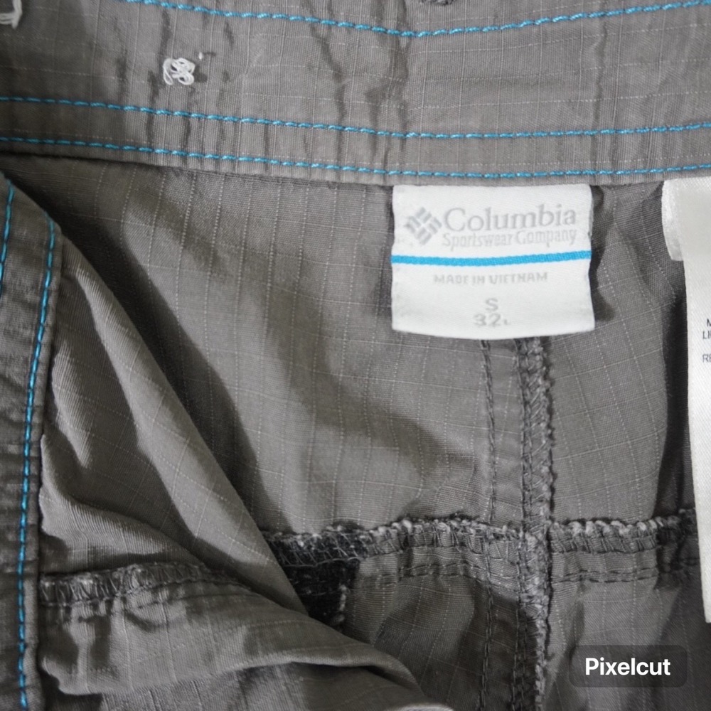 Columbia Convertible Pants Men S 32L Gray Comfort Ripstop Hiking Trekking Travel - Picture 15 of 16